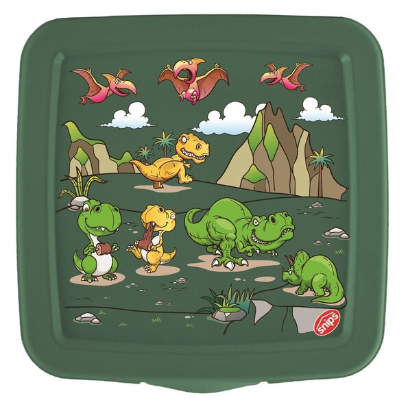 Portapranzo per bambini verde Dinosaur – Snips
