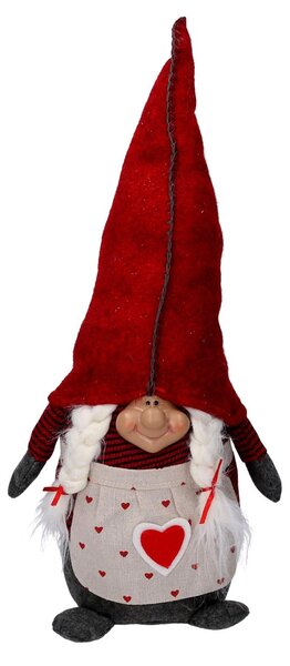 Gnomo tessuto rosso cm 28x18xh51