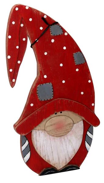 Gnomo legno ragazzo rosso cm 23,5x7,5xh41,5