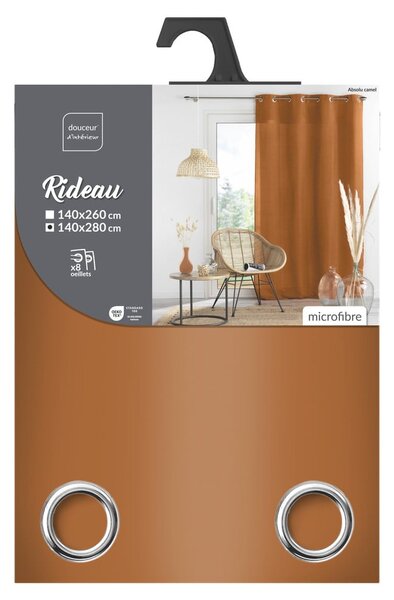 Tenda marrone in microfibra 140x280 cm Absolu – douceur d'intérieur