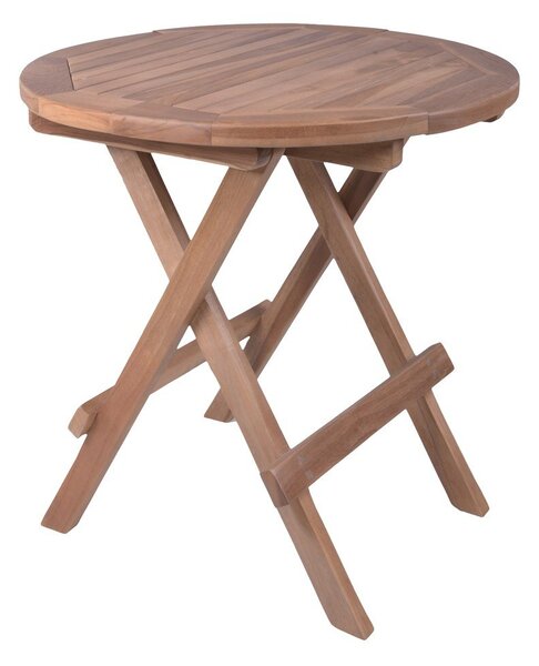 Tavolino da giardino rotondo in teak massiccio ø 50 cm Luang – Garden Pleasure