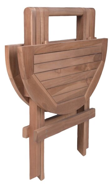 Tavolino da giardino rotondo in teak massiccio ø 50 cm Luang – Garden Pleasure