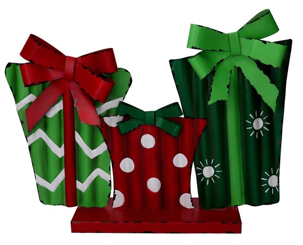 Pacco regalo metallo cm 49,5x12,5xh37