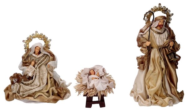 Natività tessuto oro cm xh25,4