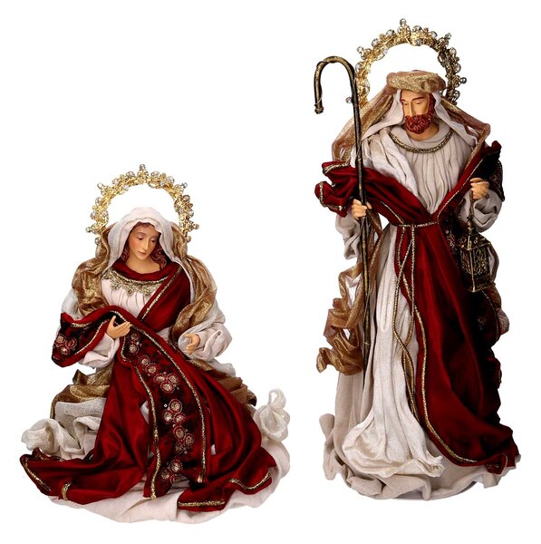 Natività tessuto bordeaux cm xh46