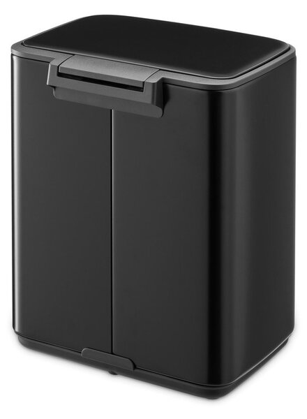 Cestino per la spazzatura nero opaco in acciaio con pedale 7 l Bo – Brabantia
