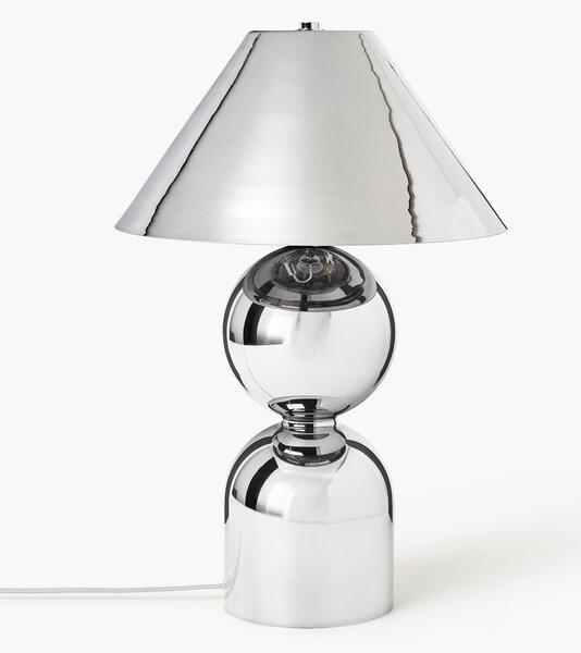 Lampada da tavolo grande in vetro specchiato con paralume orientabile Danielle