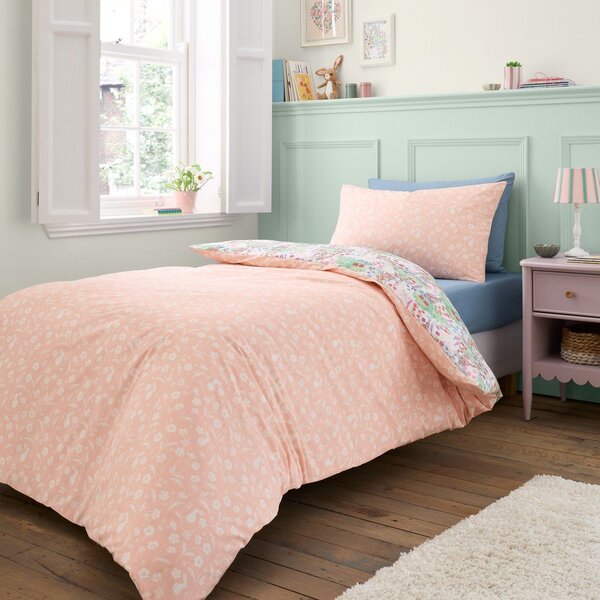 Set copripiumino e federa da bambini in cotone per letto singolo 135x200 cm Meadow Bunnies – Belle & Boo