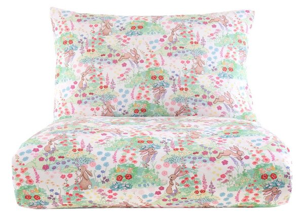 Set copripiumino e federa da bambini in cotone per letto singolo 135x200 cm Meadow Bunnies – Belle & Boo