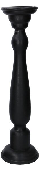 Portacandele legno nero cm 11,5/12,5xh50