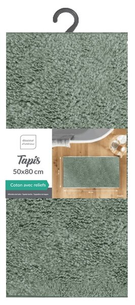 Tappetino per il bagno verde polveroso 50x80 cm Mael – douceur d'intérieur