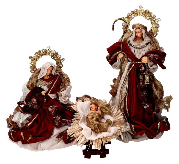 Natività tessuto bordeaux cm xh25,4