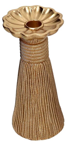 Portacandele resina nappina oro cm Ø10xh20,5