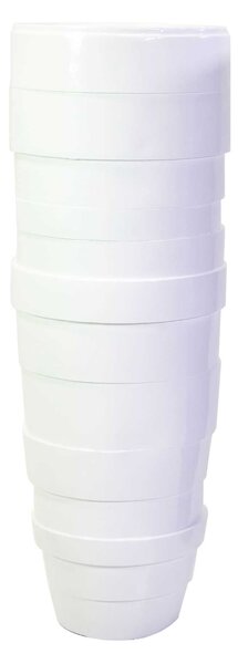Portavaso resina bianco lucido cm Ø43xh122
