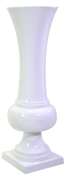 Portavaso resina bianco lucido cm 45x45xh141