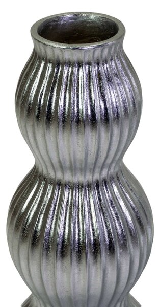 Portavaso resina argento cm Ø32xh93
