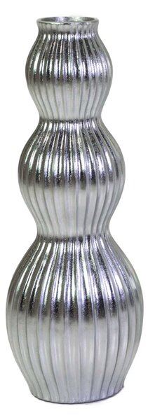 Portavaso resina argento cm Ø32xh93