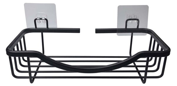 Mensola da bagno senza foratura nera opaca in alluminio Filaire Aluminium – douceur d'intérieur