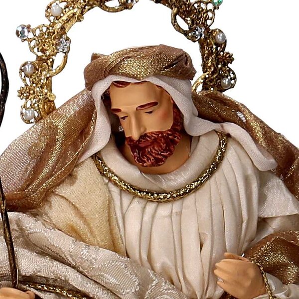 Natività tessuto oro con re magi cm xh35,5