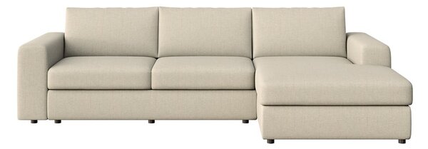 Divano angolare beige (con penisola a destra e chaise lounge) Baga – Rodier