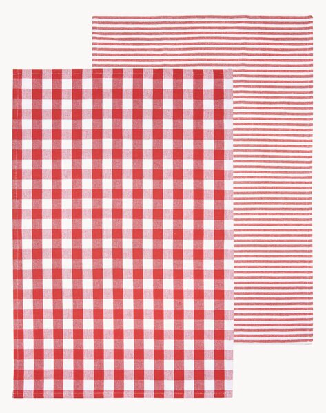 Set di 2 strofinacci Eco Gingham