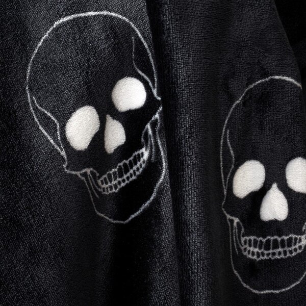 Coperta per bambini grigio scuro in micropile 130x170 cm Skulls – Catherine Lansfield