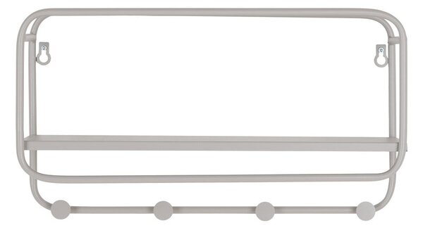 Appendiabiti da parete in metallo grigio chiaro con ripiano Feira - House Nordic