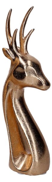 Renna resina oro cm 11x7xh32