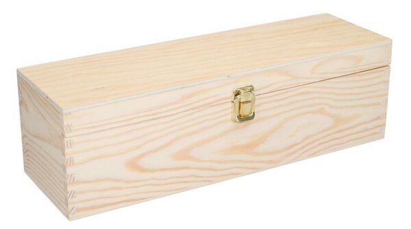 Cassetta portabottiglie vino legno naturale 1 bottiglia champagne cm 38x13xh12