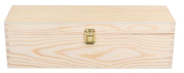 Cassetta portabottiglie vino legno naturale 1 bottiglia champagne cm 38x13xh12