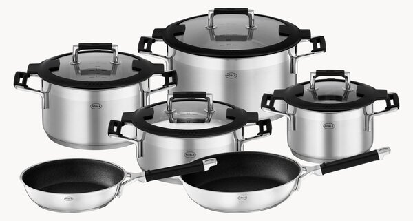 Batteria di pentole in acciaio inossidabile Silence Pro, set da 6
