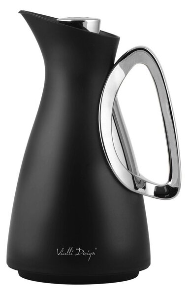 Borraccia termica nera in plastica 1 l Alessia – Vialli Design