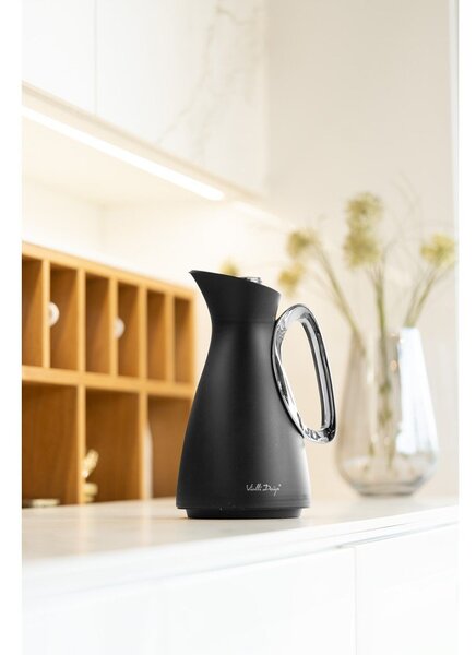 Borraccia termica nera in plastica 1 l Alessia – Vialli Design