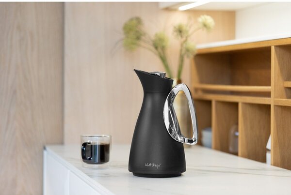 Borraccia termica nera in plastica 1 l Alessia – Vialli Design