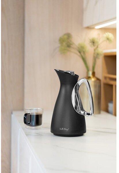 Borraccia termica nera in plastica 1 l Alessia – Vialli Design