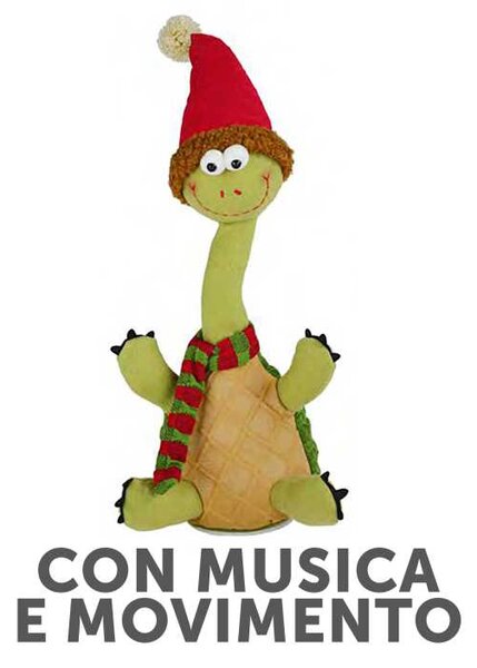 Tartaruga collo lungo musicale cm 19 x 18 xh 35,5