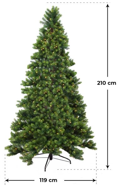 Albero di Natale Artificiale 180 cm 1071 Rami Monte Durando Verde