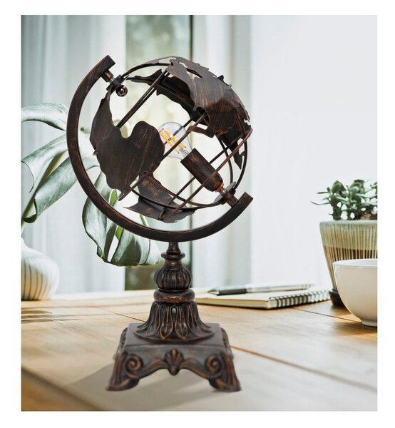 Lampada da tavolo nera con paralume in metallo (altezza totale 40 cm) World Industry – Mauro Ferretti