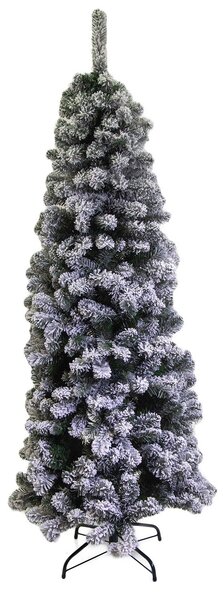 Albero di Natale Artificiale Innevato 150 cm 451 Rami Monte Vettore Slim Verde