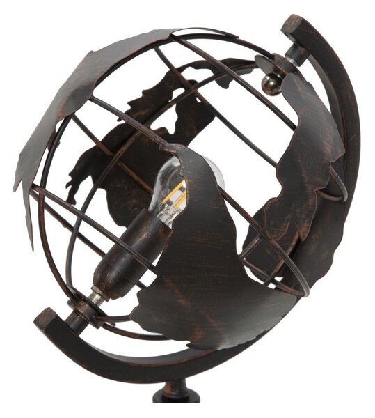 Lampada da tavolo nera con paralume in metallo (altezza totale 40 cm) World Industry – Mauro Ferretti
