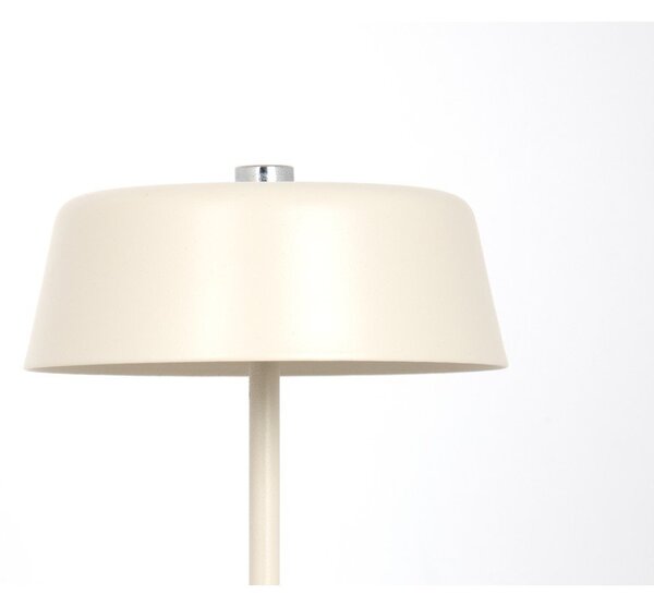 Lampada da tavolo LED beige in metallo (altezza totale 22,5 cm) Elemental LED – Leitmotiv