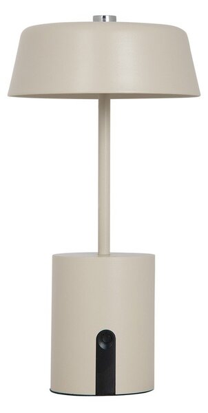 Lampada da tavolo LED beige in metallo (altezza totale 22,5 cm) Elemental LED – Leitmotiv
