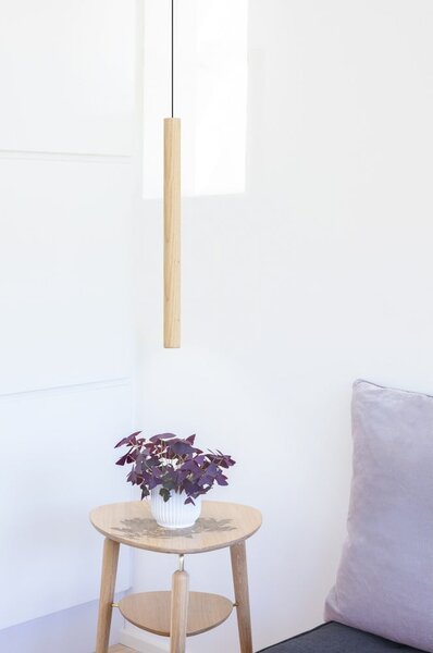 Lampada a sospensione a LED con paralume in legno ø 3 cm Chimes - UMAGE