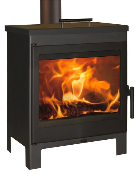 Stufa a Legna 8 kW 72,6x53,7x47,7 cm Dover Nera
