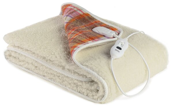 Coperta Termica Elettrica Singola in Lana 100% Scaldaletto Scozzese