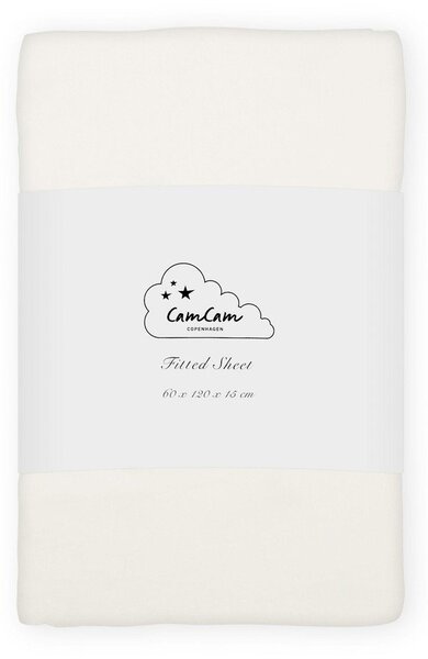Lenzuolo con angoli per bambini color crema in cotone organico per culla 60x120 cm Off-White – Cam Cam Copenhagen