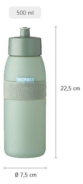 Bottiglia nera in plastica 500 ml Ellipse – Mepal