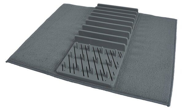 Tappetino scolapiatti grigio in plastica 50x38 cm – Homéa