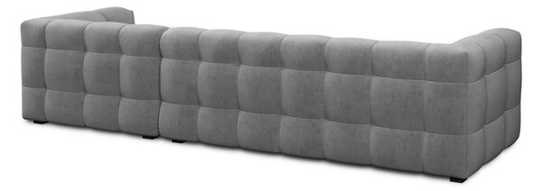 Divano angolare in velluto grigio, angolo destro Vesta - Windsor & Co Sofas