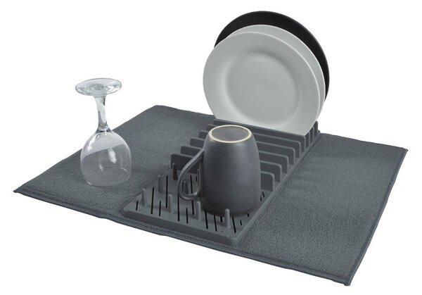 Tappetino scolapiatti grigio in plastica 50x38 cm – Homéa